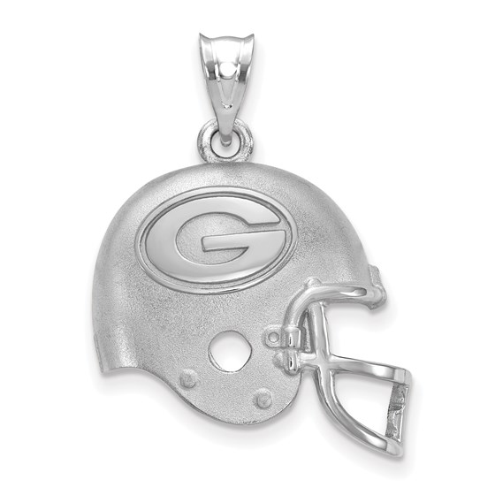 Sterling Silver Green Bay Packers Football Helmet Logo Pendant Sterling Silver Green Bay Packers Football Helmet Logo Pendant